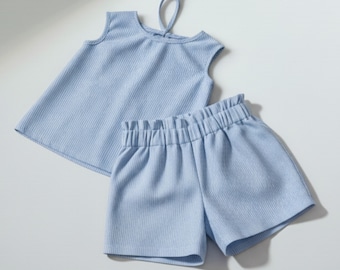 Kids Shorts & Top Sewing Pattern: Easy Unisex Design (Sizes 2-6) (PDF Pattern in English)