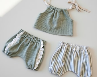 Top & Bloomers Sewing Pattern Set: Newborn to 3 Years (PDF Pattern in English)