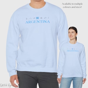 Argentina National Unisex Sweatshirt & Flag | Argentina Jumper | Argentina crewneck | Argentina shirt | Argentina Gift | Argentina Sweater