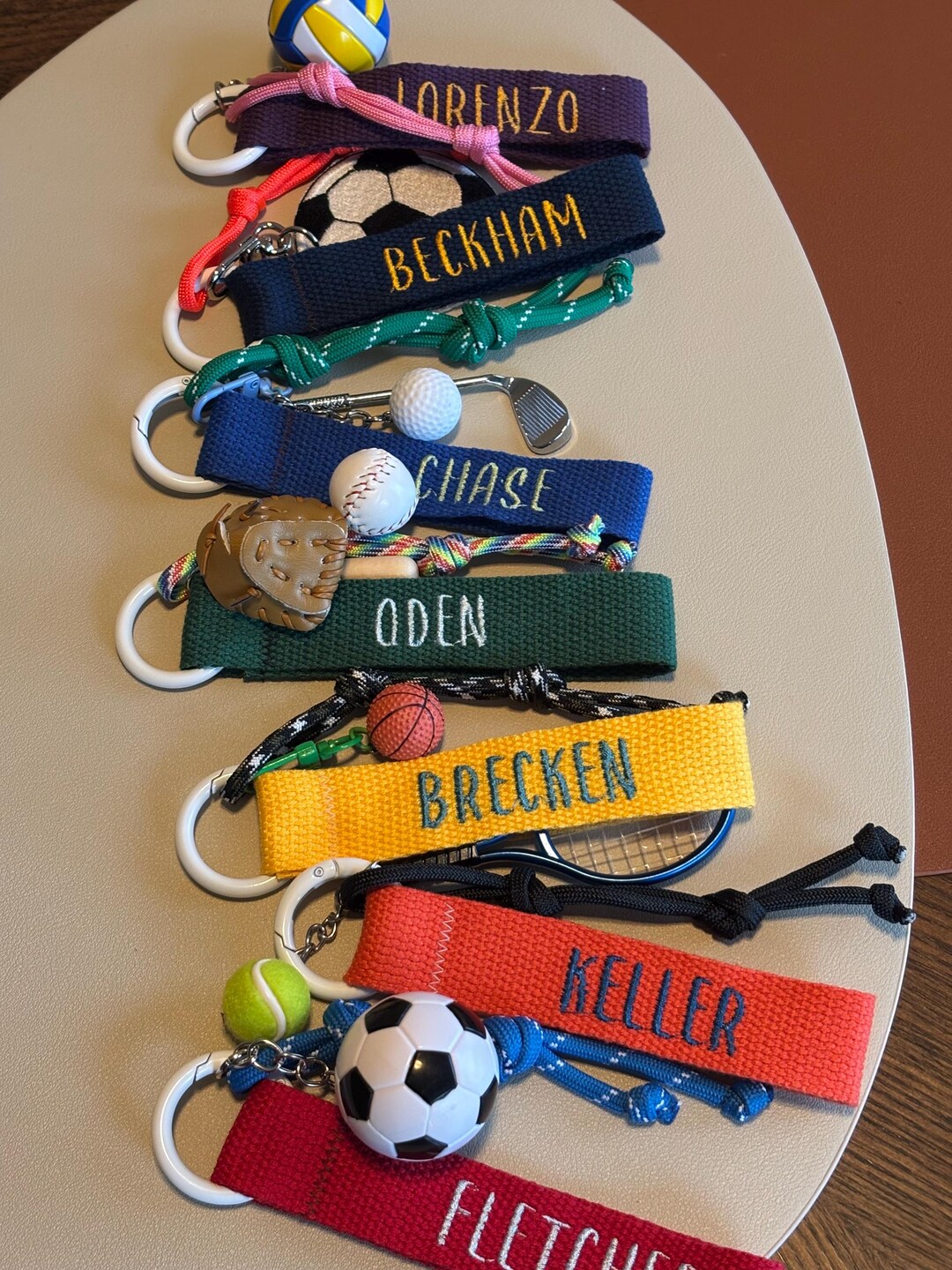 Name Tag Racket Design Personalized Sport Nametag: Charm & Decorative Rope - Etsy