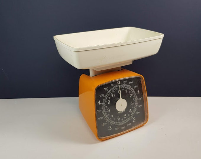 Vintage Retro Kitchen Krups Scales 1970s Orange and White Etsy