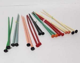 Vintage Lot of 9 Assorted Stainless Steel Circular Knitting Needles AL