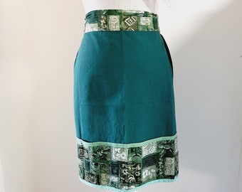 1950s Vintage Green Full Apron - Etsy UK