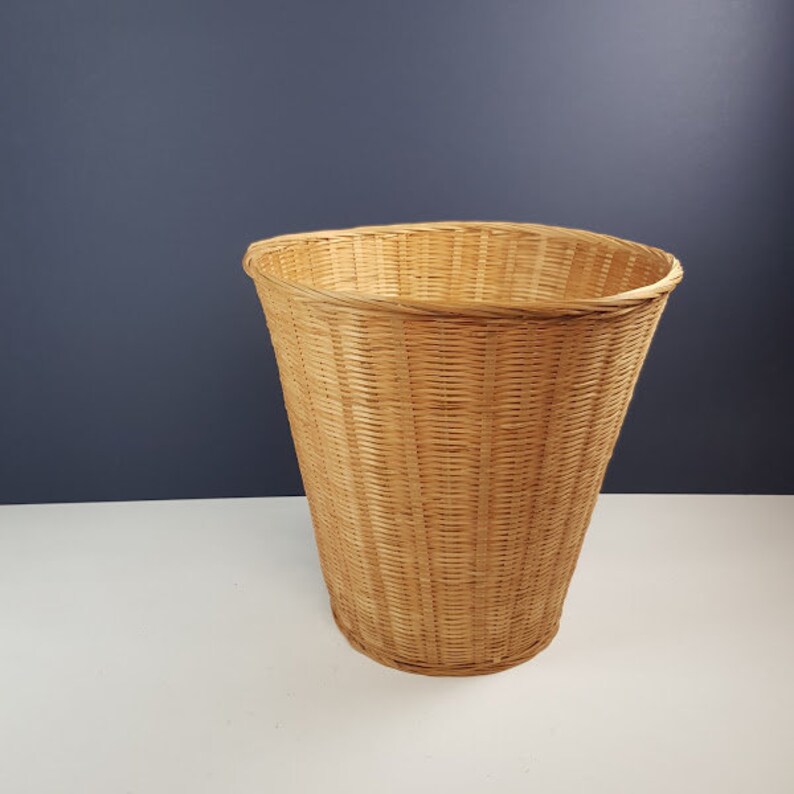 Retro Large Cane Pot Plant Holder Original 1970's Recycle Etsy