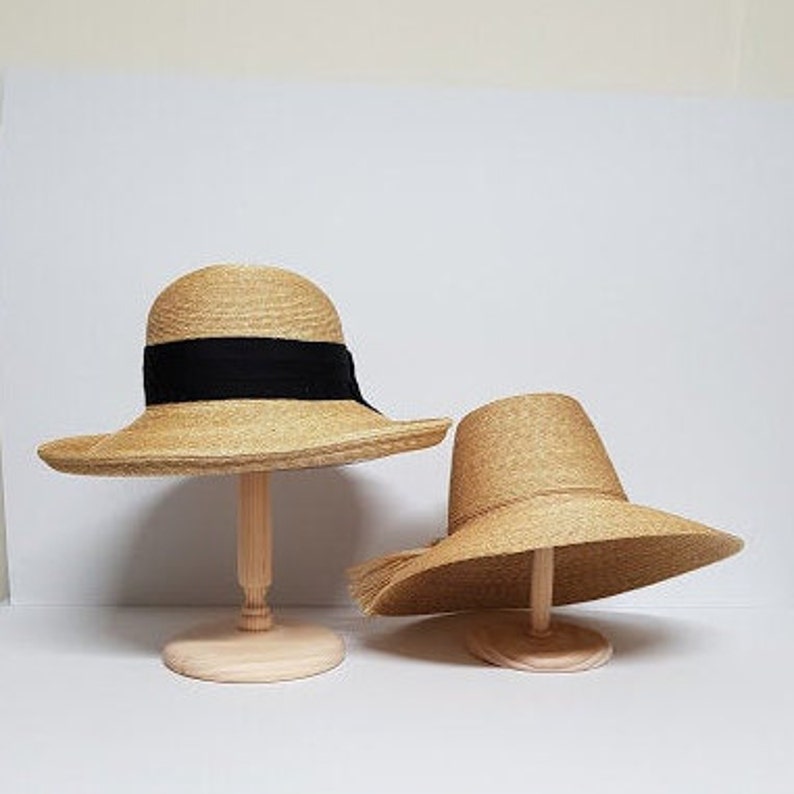 Wooden Hat Stand Display Stand two sizes for Hat or Headpiece Handmade Millinery Hat Stand image 3