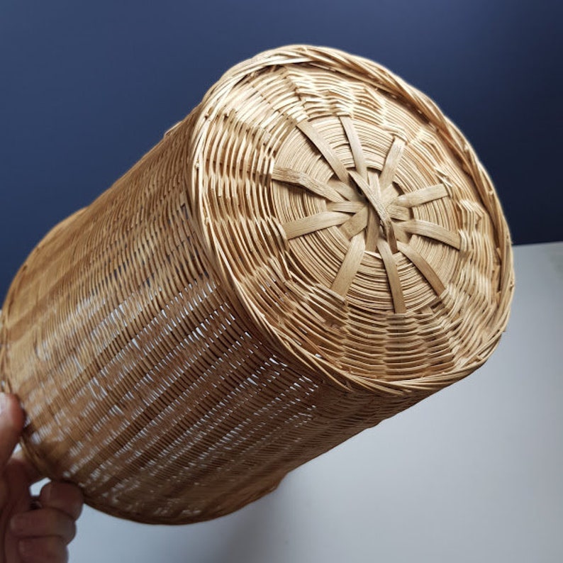 Retro Large Cane Pot Plant Holder Original 1970's Recycle Etsy