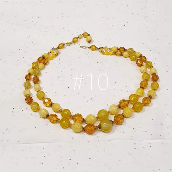 Collier Vintage En Plastique à Motifs Fruits - Longueur 42 Cm Ras De Cou, Occasion, Style Rétro Années 60-70
