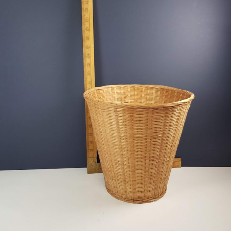 Retro Large Cane Pot Plant Holder Original 1970's Recycle Etsy