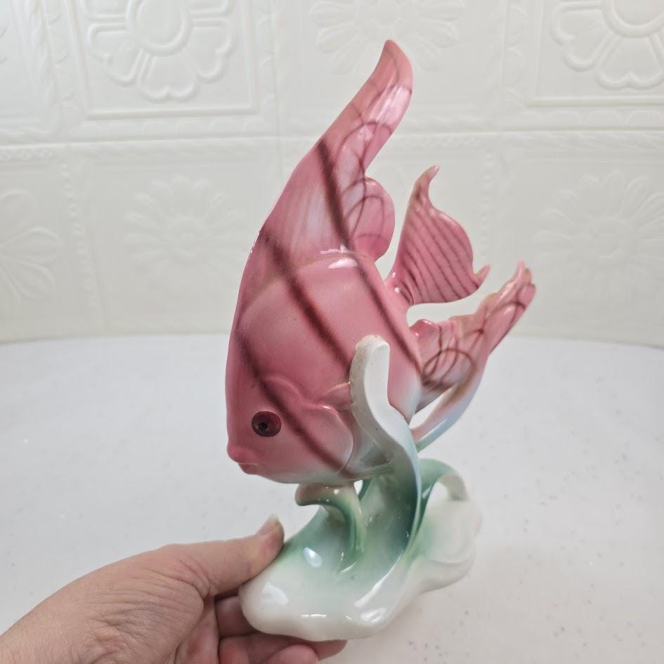 Vintage Japan Made Glossy Ceramic Tropical Fish 1950s 1960's