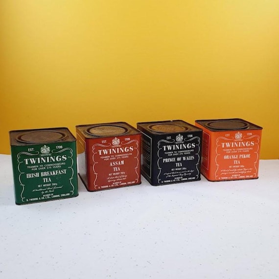 イギリスTWININGS 木製 トラックティーキャディー Vintage Twining's Tea Tin Storage Cannister – England 1950s-1970s