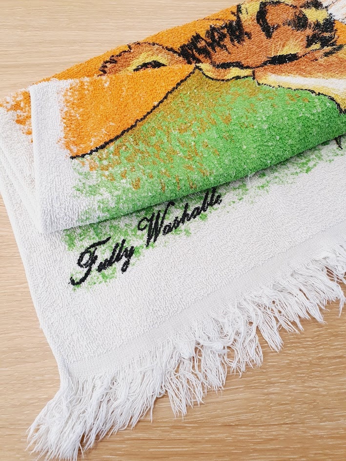Dickies Brand Cartoon Design Pattern Kids Beach 70 s 80 s Vintage Printed Cotton Towel Retro Beach Towel Etsy Ireland