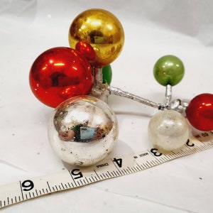 Antique assortment set of Vintage Retro Christmas Glass Christmas Mercury glass traditional Candle and baubles image 6