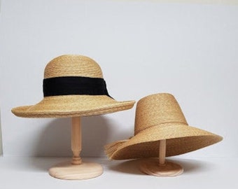 Wooden Hat Stand Display Stand two sizes for Hat or Headpiece Handmade Millinery Hat Stand