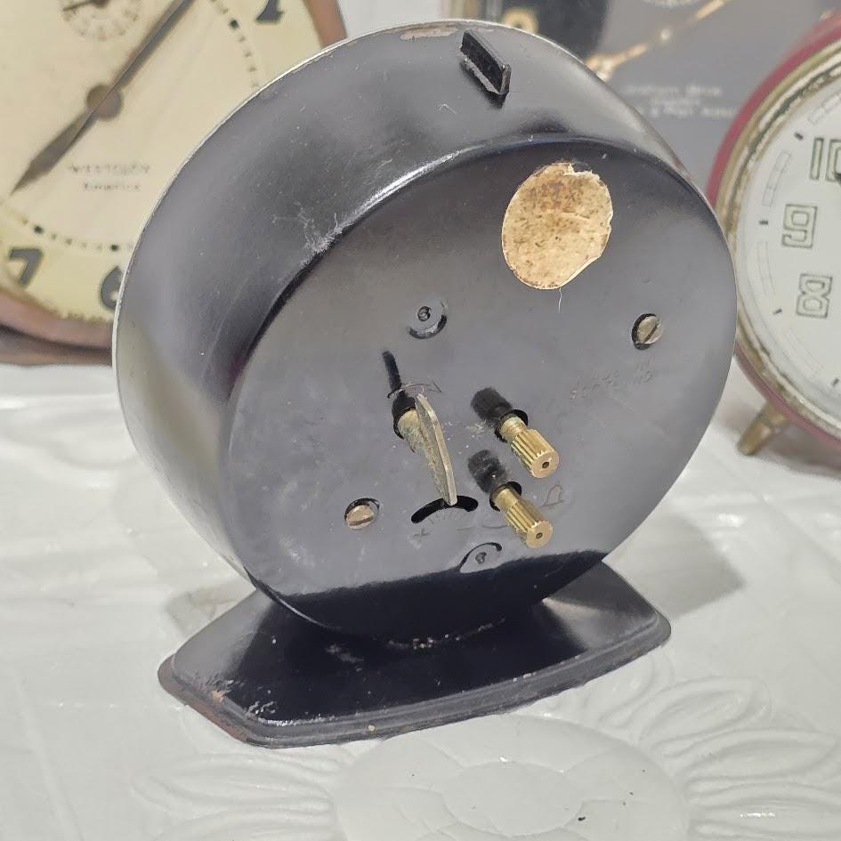 Vintage Retro 'westclox' Brand Bedroom Scotland Alarm Clock White