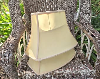 Lamp Shade PAIR original Vintage Shapely Retro 1980's Fabric Shade