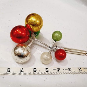 Antique assortment set of Vintage Retro Christmas Glass Christmas Mercury glass traditional Candle and baubles image 4
