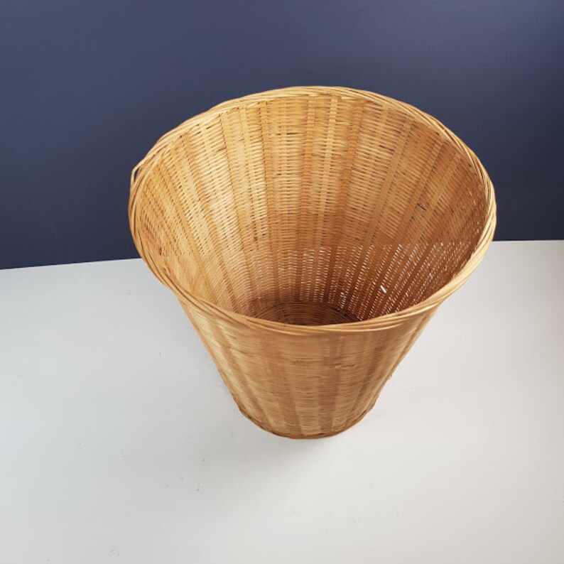 Retro Large Cane Pot Plant Holder Original 1970's Recycle Etsy