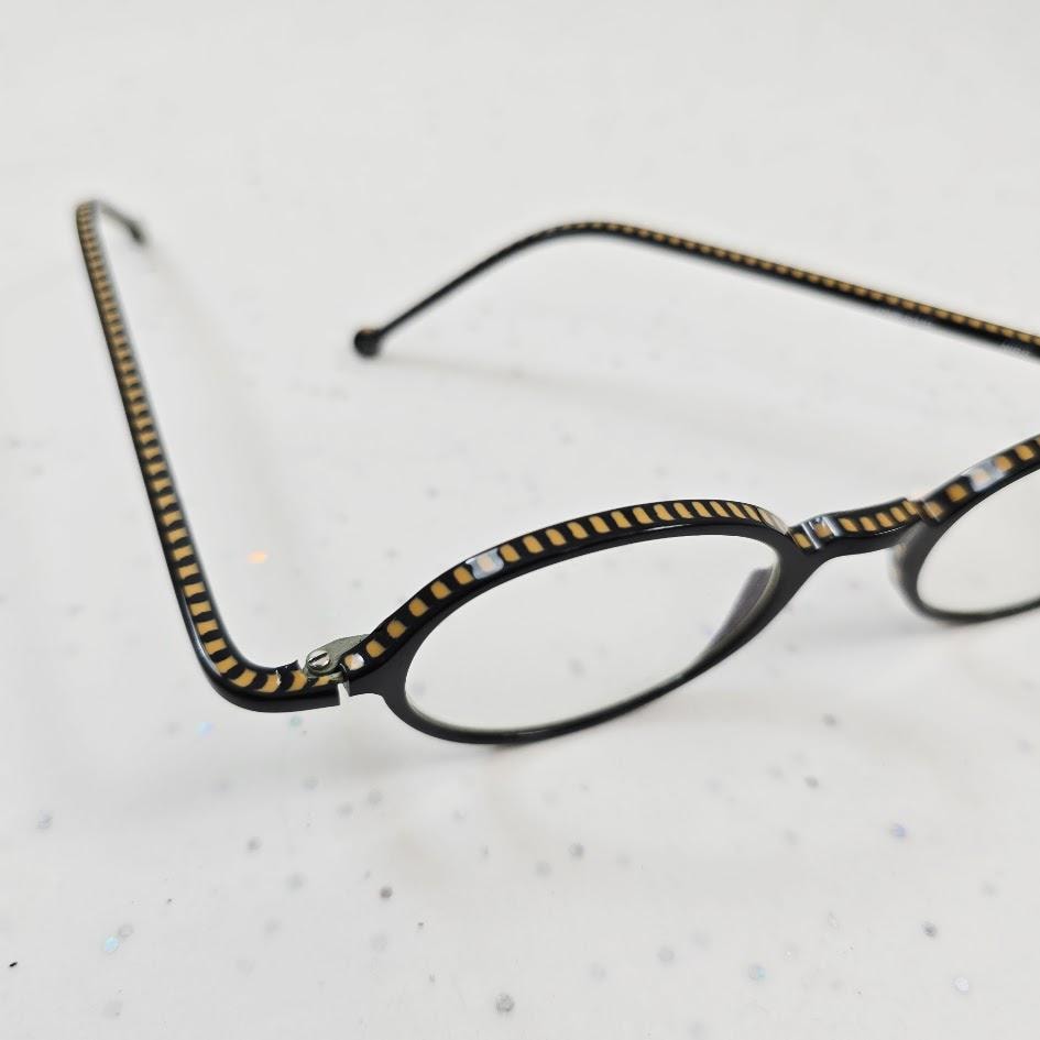 Vintage L.A.Eyeworks One Pair Quark 969 Braun Angolare Occhiali Montatura NOS
