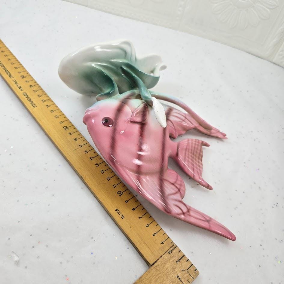 Vintage Japan Made Glossy Ceramic Tropical Fish 1950s 1960's
