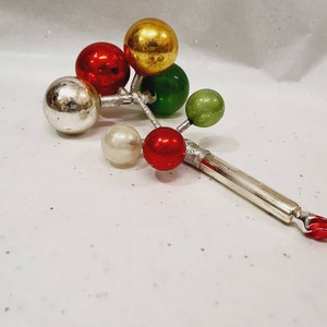 Antique assortment set of Vintage Retro Christmas Glass Christmas Mercury glass traditional Candle and baubles image 7