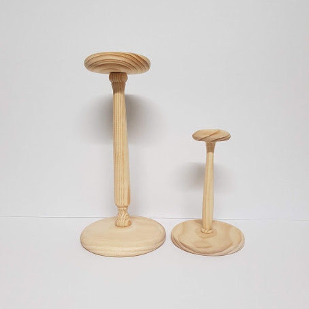 Wooden Hat Stand Display Stand Two Sizes for Hat or Headpiece Etsy