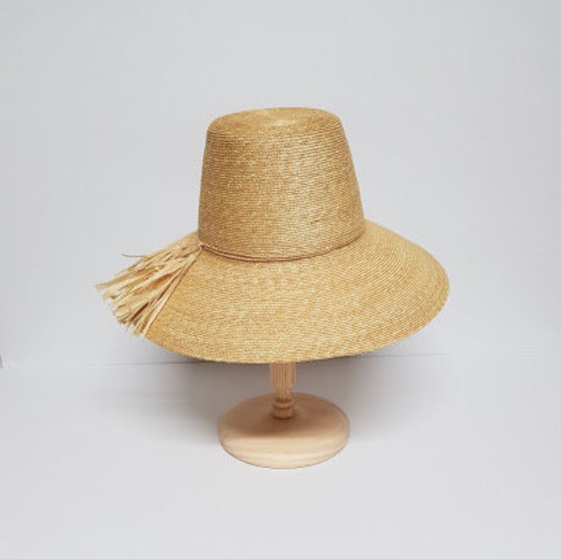 Wooden Hat Stand Display Stand two sizes for Hat or Headpiece Handmade Millinery Hat Stand image 5