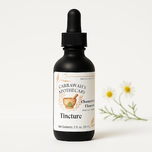 Chamomile Flowers Tincture 2 oz – Handmade Herbal Extract
