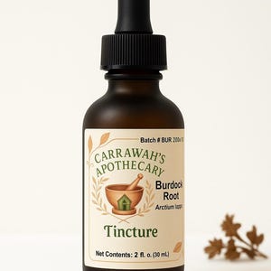 Burdock Root Tincture 2 oz – Handmade Herbal Extract