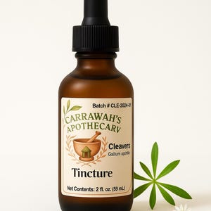 Cleavers Tincture 2 oz – Handmade Herbal Extract