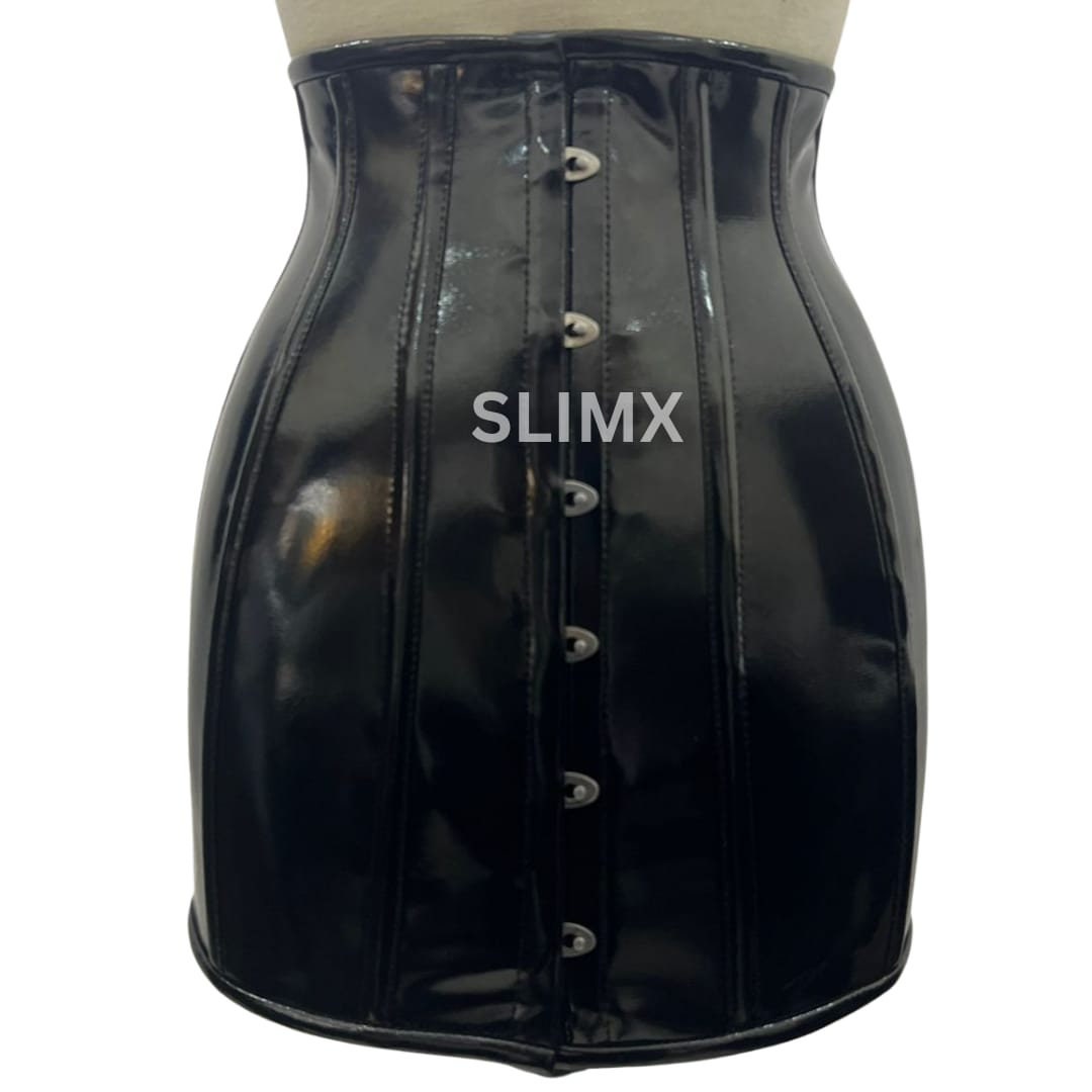 Corset Mini Skirt Vinyl Corset Skirt With Metal Boning Plus Size Gothic Fashion Cupless Corset Skirt With Metal Hardware Waist Cincher Etsy Canada