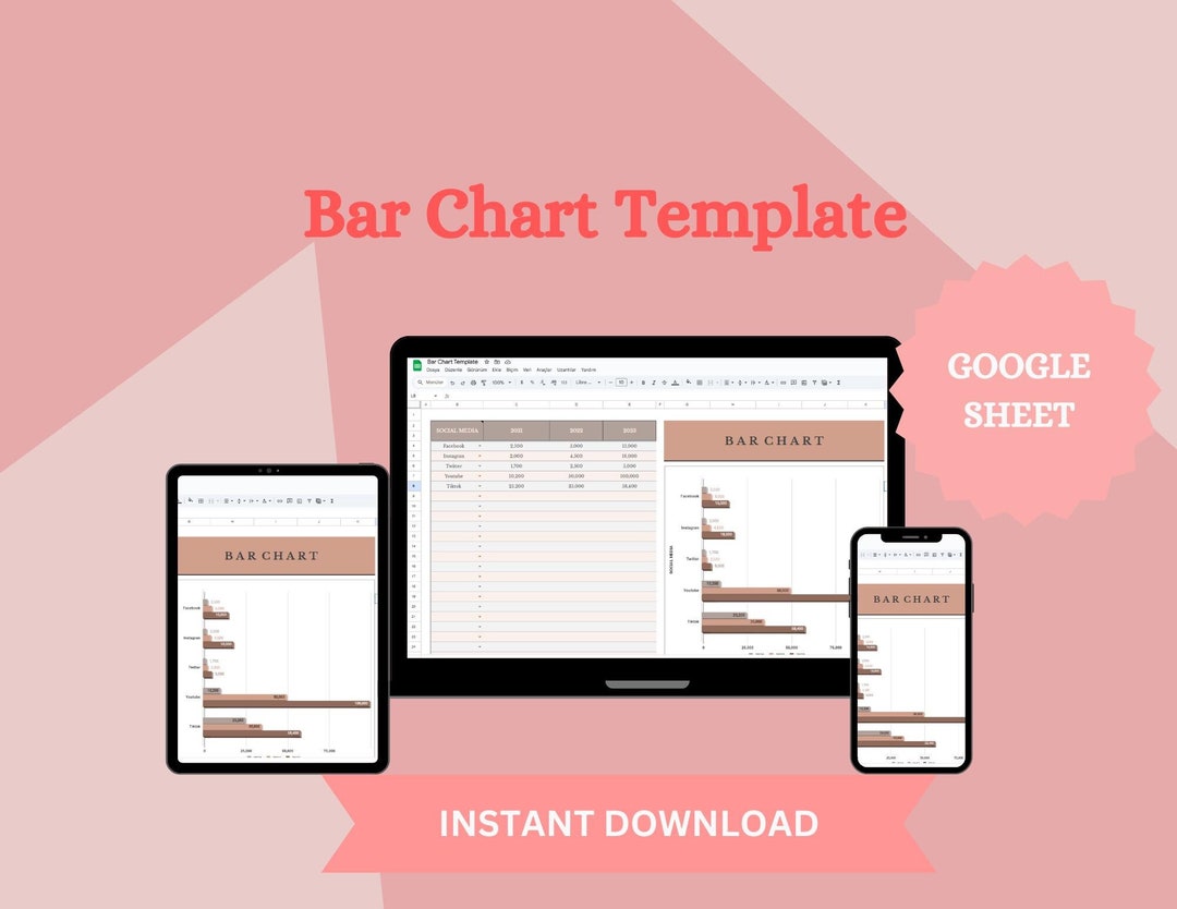 Google Sheets Bar Chart Template: Customizable Data Visualization ...