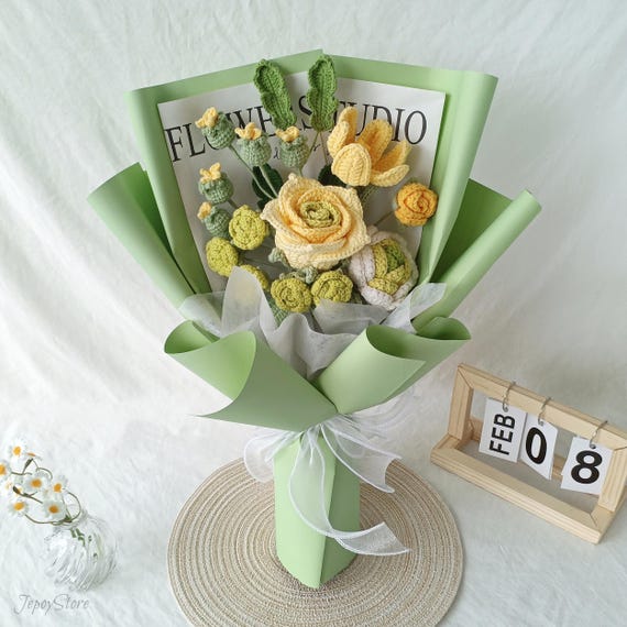 バラ ブーケ 緑 造花 ブーケ バラ 通販 インテリア 花束 薔薇 ばら