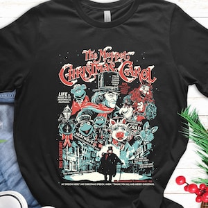 Disney Retro 90s The Muppet Christmas Carol Shirt, Muppets Xmas Lights T-shirt, Disneyland Christmas Shirt, Kermit, Gonzo, Miss Piggy Xmas