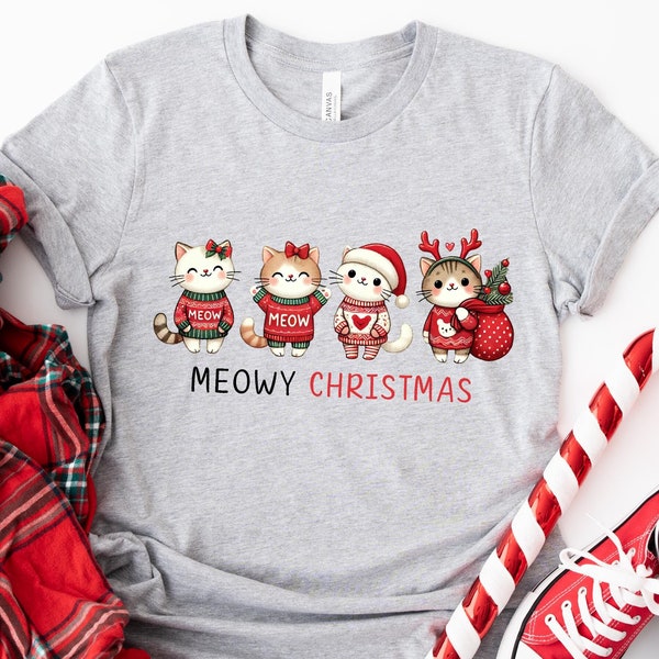 Kitten christmas shirts