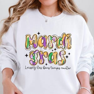 Mardi Gras Sweatshirt: Hand-Pressed Festival Hoodie