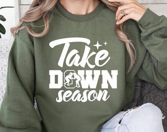 Moletom Take Down Season, Moletom com Capuz de Luta Livre,