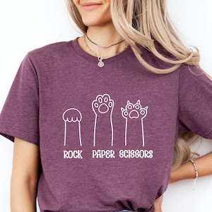 Cat&#39;s Choice T-Shirt , Rock Paper Scissors Paw Edition ,Purr-fect for Cat Lovers, Paws Hands Rock Paper Scissors Shirt ,  Cat Owner Gift