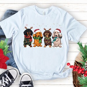 Dachshund Christmas T-shirt, Christmas Dog Shirt, Dachshund Shirt, Dachshund Mom Shirt, Dog Lover Gift Shirt, Dachshund Lover Tees