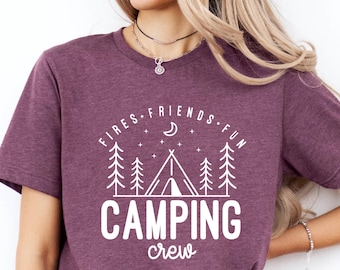 Camiseta Camping Crew 2025: camisetas familiares a juego para las vacaciones