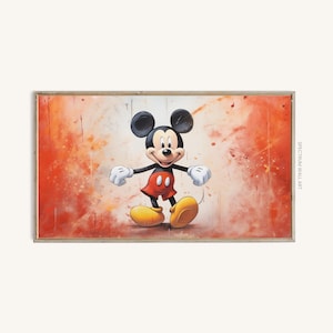 Mickey Mouse Samsung Frame TV Art, Digital Art, TV-039, Oil Painting, Abstract, Digital Download, Desktop Wallpaper, TV Wallpaper