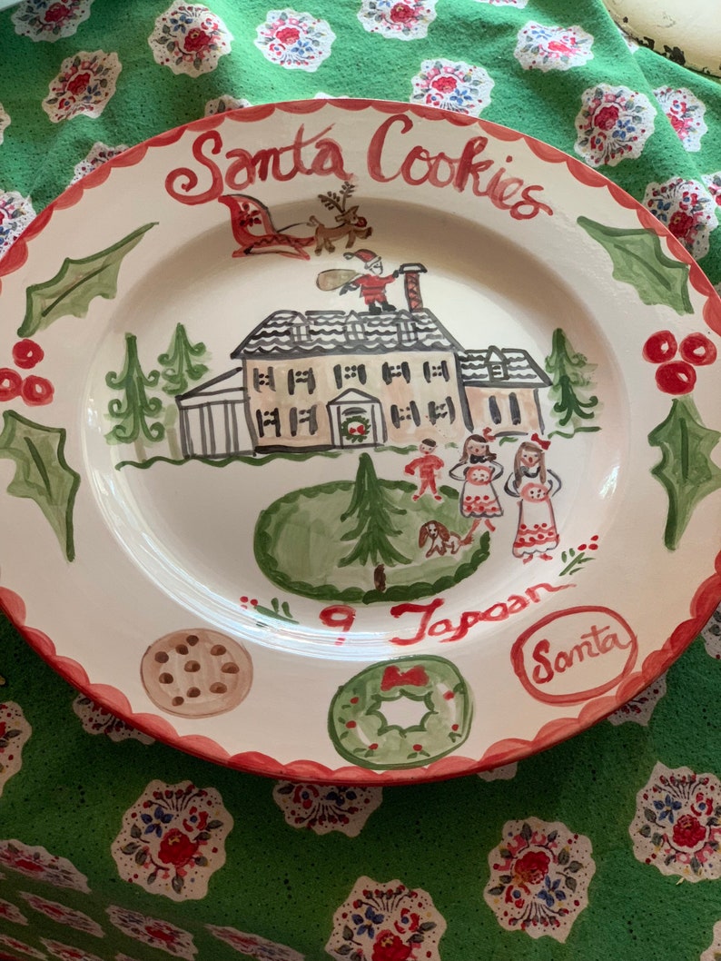 House Plate Ceramic Plate Handpainted Plate Custom Etsy