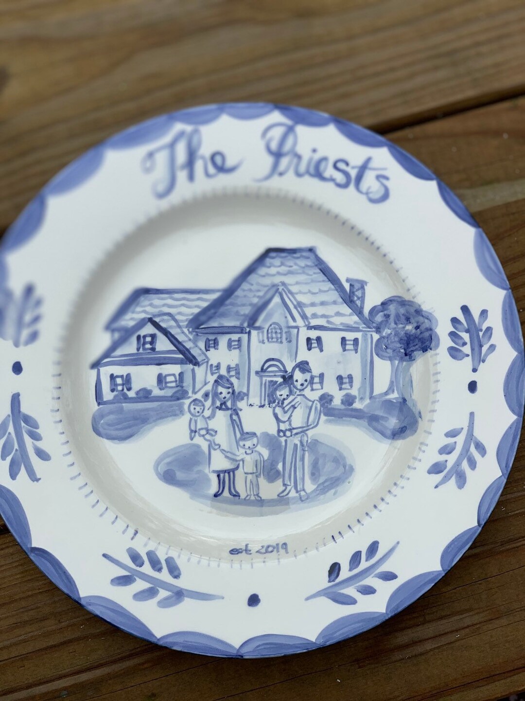 House Plate, Ceramic Plate, Handpainted Plate , Custom Housewarming