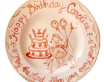 Caroline Birthday Plate