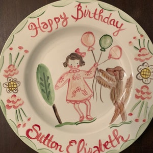 Birthday Plate Roses/Trees image 6