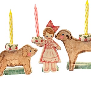 Birthday Cake Topper, Birthday Candle Holders, Childrens Cake Toppers image 1