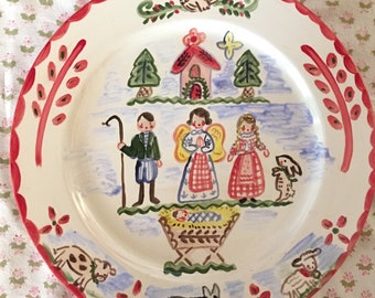 Christmas Platter ,Gift,Handpainted