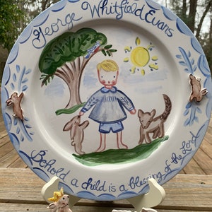 Birthday Plate ,Handpainted Plate ,Personalized image 2