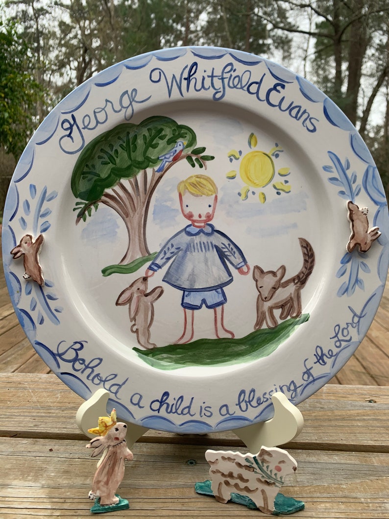 Birthday Plate ,Handpainted Plate ,Personalized image 2
