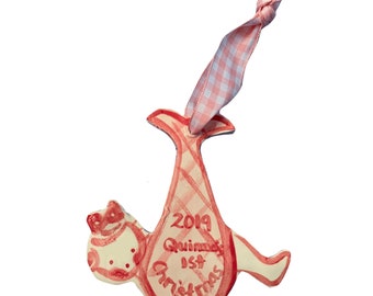 Baby&#39;s First Christmas ornament - red