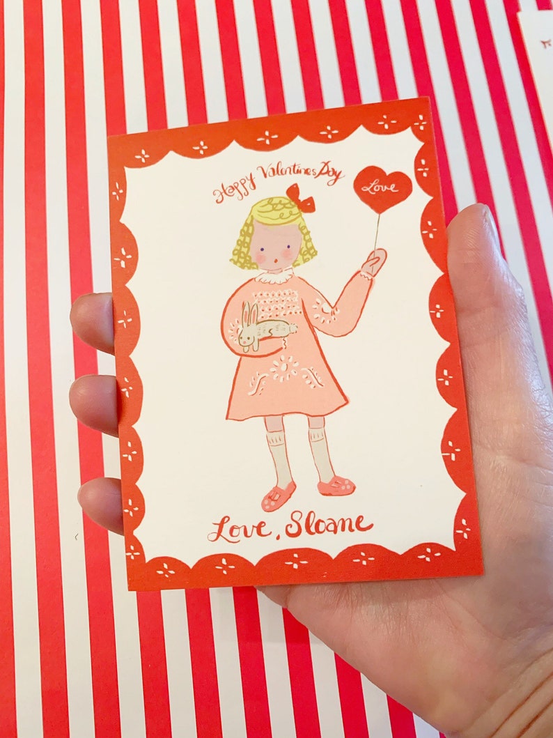 Valentine Cards Custom Valentines Matching Envelopes T Etsy